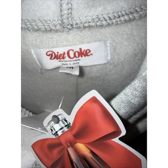 Diet Coke Hoodie Medium Gray Oversized Graphic Sweatshirt Limited‎ Edition - Picture 4 of 4